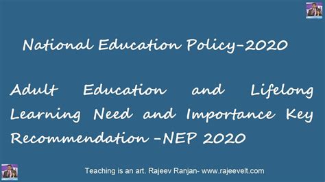 Adult Education And Lifelong Learning Five Key Recommendations Nep 2020