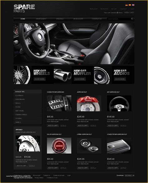 Spare Parts Website Template Free Download Printable Templates