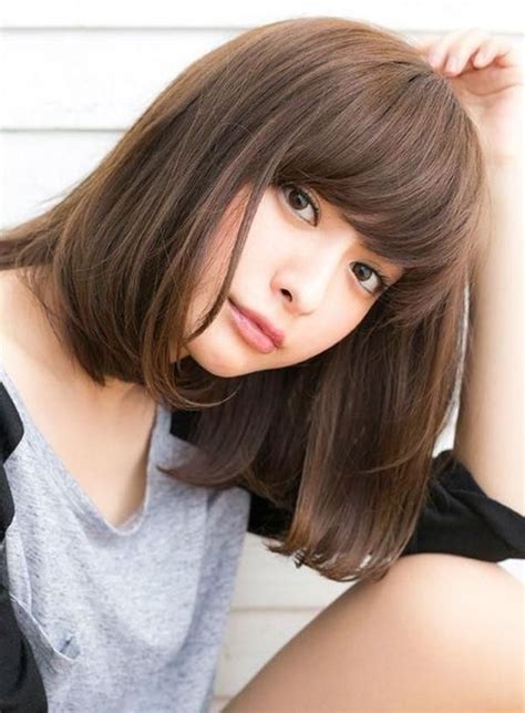 22 Top Style Korean Haircut With Bangs For Round Face