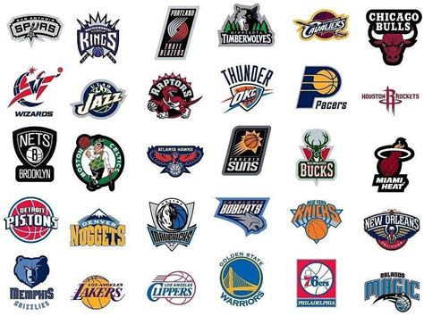 Nba National Basketball Association Logo Stickers Set Of