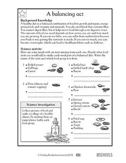 Draft april 10, 2014 quarter 1 nutrition. 5th grade Science Worksheets: A healthy diet is a ...