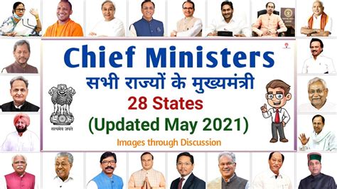 All States Chief Minister Name List Of Chief Minister Of India 2021