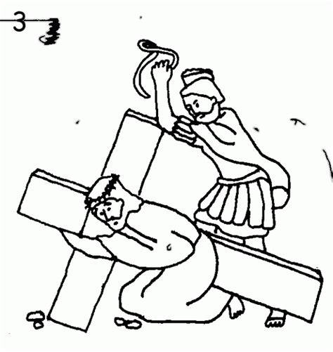 Dibujos de Jesucristo cargando la cruz para pintar, Crucifixión y
