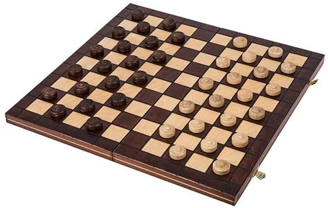 Square Wooden Checkers Set 100 Fields 40 X 40 Cm Draughts Game