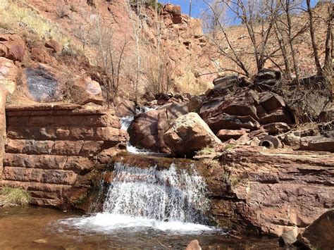 Rainbow Falls Waterfall In Manitou Springs Co