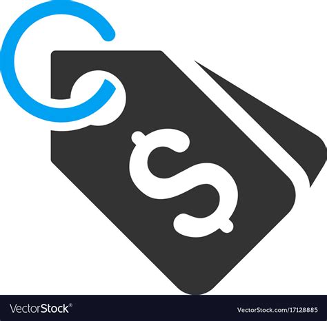 Dollar Price Tags Flat Icon Royalty Free Vector Image