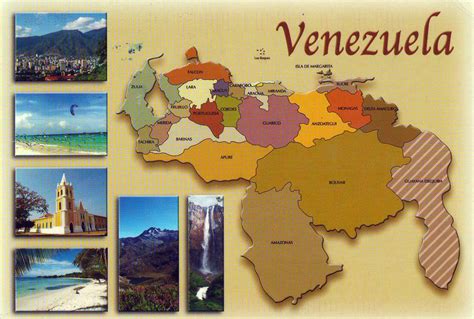 Large Administrative Map Of Venezuela Venezuela South America