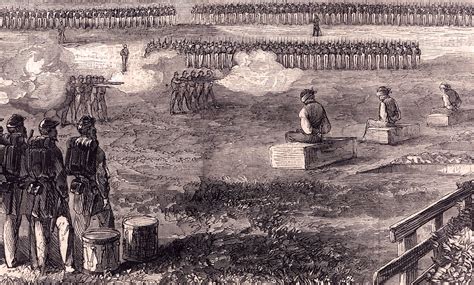 Three Soldiers Of The Union Armys Xxii Corps Are Executed For
