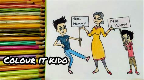 How To Draw Chikoo Aur Bunty Mother Chikoo Aur Bunty Drawing YouTube