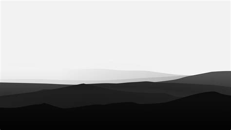 Minimalist Mountains Black And White 4k Mountains