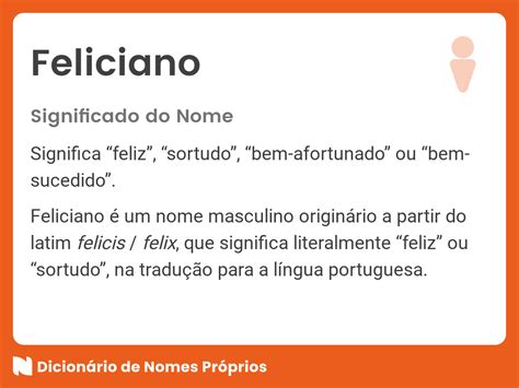 Significado do nome Feliciano - Dicionário de Nomes Próprios