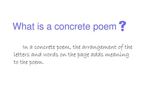 Ppt Concrete Poetry Powerpoint Presentation Free Download Id5422844