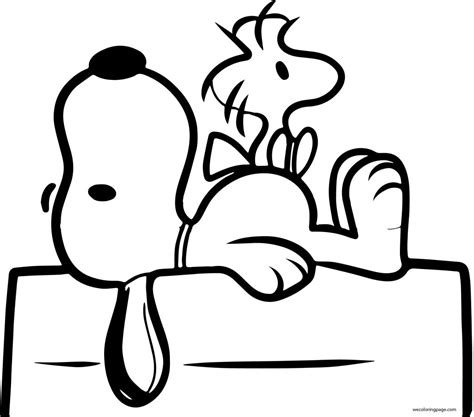 Perfect Snoopy And Woodstock Coloring Page