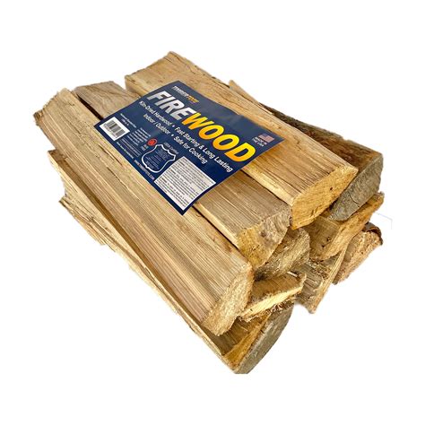TimberTote Natural Hardwood Mix Fire Log Firewood Bundle for Fireplace ...