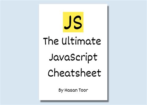 The Ultimate Javascript Cheat Sheet