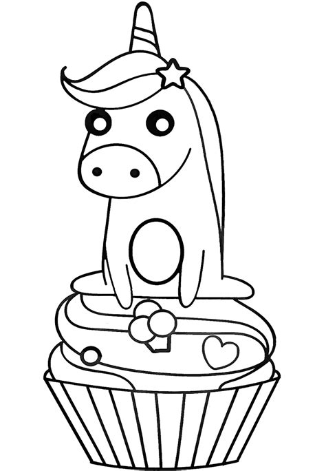 Free Unicorn Cupcake Coloring Pages Free Printable Templates