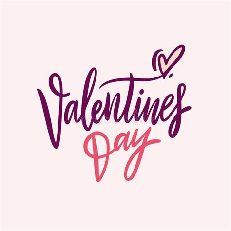 Valentines Day Hand Drawn Vector Lettering Phrase For Valentine`s Day