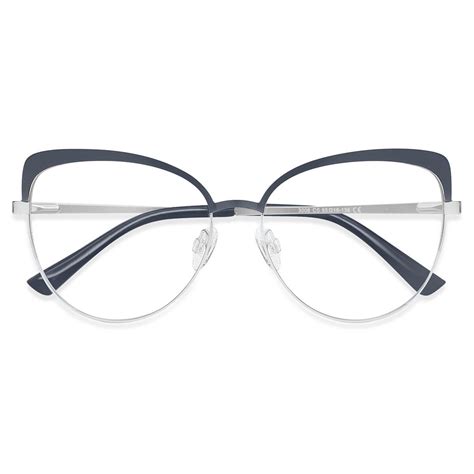 w3008 cat eye butterfly browline blue eyeglasses frames leoptique