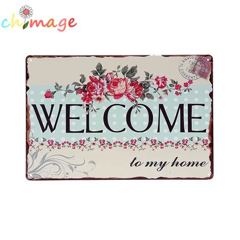 Welcome To Our Home Vintage Country Style Tin Sign Bar Pub