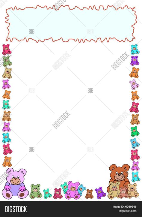 Border Teddy Bears Vector And Photo Free Trial Bigstock