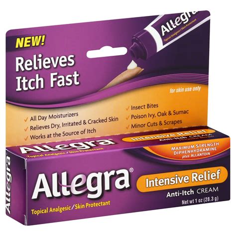 Allegra Maximum Strength Intense Relief Anti Itch Cream Shop Skin