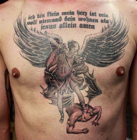 Angel Fighting Demon Tattoo Designs