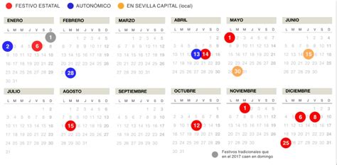 Sevilla Turística Calendario Laboral De Sevilla Del 2017