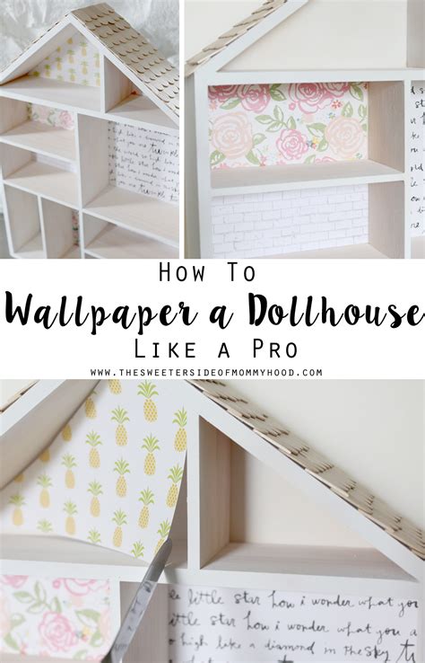 Diy Dollhouse Part 2 How To Wallpaper A Dollhouse Like A Pro This Is