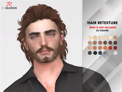 Remarons On1208 Retexture Mesh Needed Sims Hair Sims 4 Hair Male
