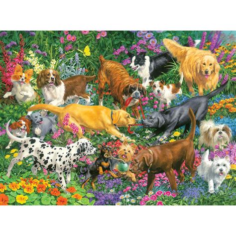 Playful Dogs 1000 Piece Jigsaw Puzzle Bits And Pieces
