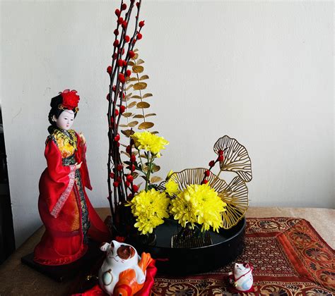 Chinese New Year Arrangement With Pussy Willows R Ikebana