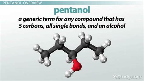Pentanol Structure Chemical Formula And Isomers Video And Lesson