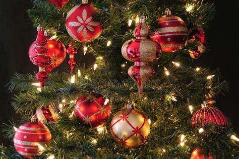 Christmas Tree Ornaments Stock Image Image Of Metallic 17536579