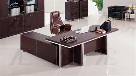 Dark Brown Faux Leather Desk Ae 26 Desks