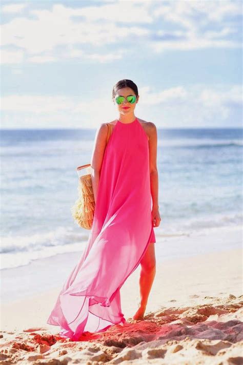 Fashion And Style Gorgeous Beach Outfits Neon Dresses Pink Beach