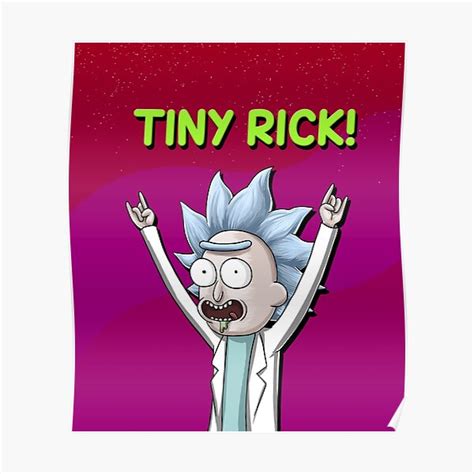 tiny rick poster by simplet s redbubble