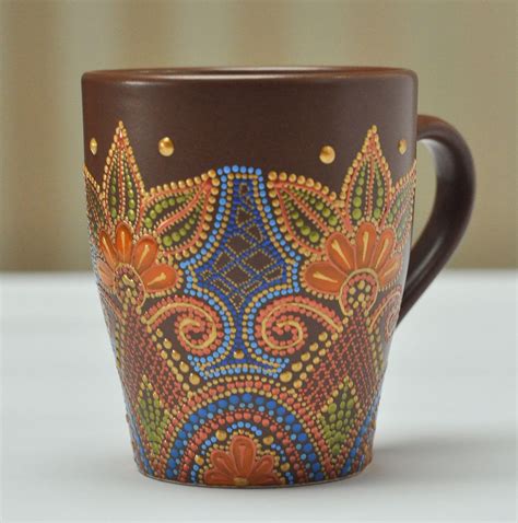 Painted Coffee Mug Ceramic Coffee Mug Coffee Mug Hand Etsy