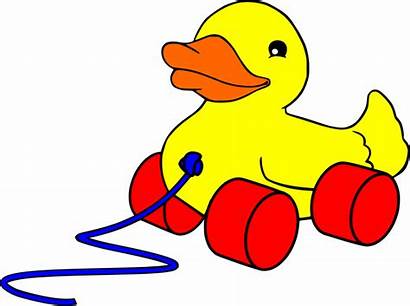Toy Toys Clipart Clip Cartoon Duck Pull