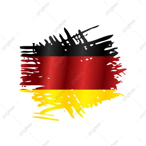 Bendera Jerman Yang Digambar Tangan Jerman Nasional Jerman Png Dan Vektor Dengan Background