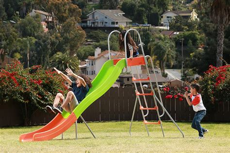 Outdoor Play Set Kids Slide 10 Ft Freestanding Climber