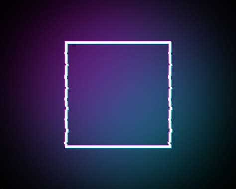 Glitched Square Frame Design Distorted Glitch Style Modern Background