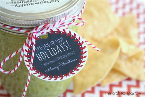 homemade salsa gifts  printable tags  crafted sparrow