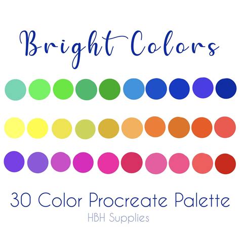 Bright Colors Procreate Procreate Palette iPad Procreate ...