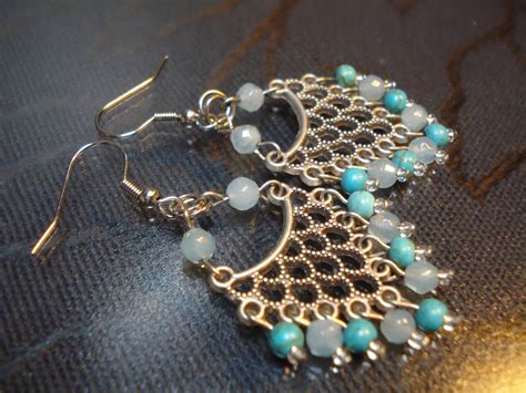 Gemstone Chandelier Earrings Turquoise Earrings Etsy