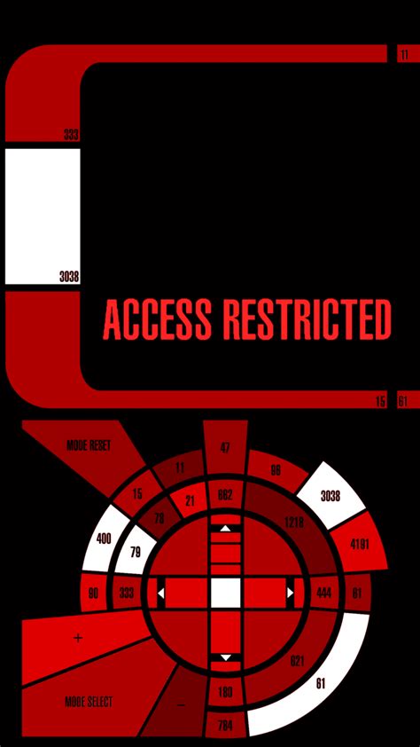 A Black And Red Poster With The Words Access Restricted On Its Back Side