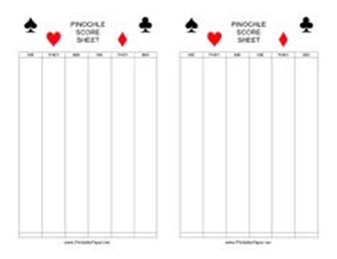Simply print onto card stock, trim, glue and. poker run score sheet - Google Search | games | Poker, Poker run, Running