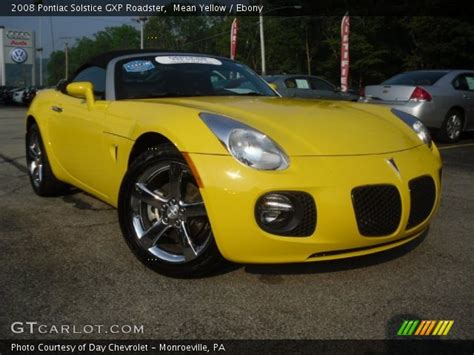 Mean Yellow 2008 Pontiac Solstice Gxp Roadster Ebony Interior