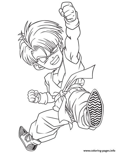 How to draw trunks from dragon ball. Dragon Ball Z Kid Trunks Coloring Page Coloring Pages ...