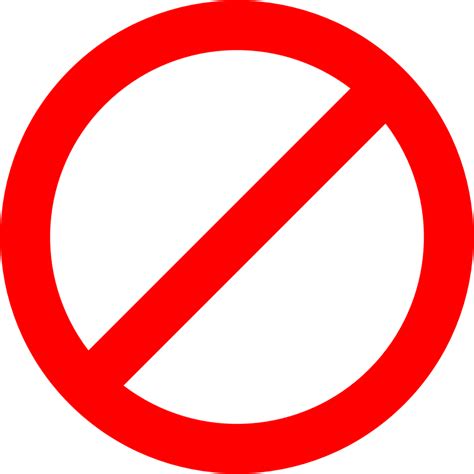 No Sign By Skotan Red Circle With Diagonal Stroke Intended As An
