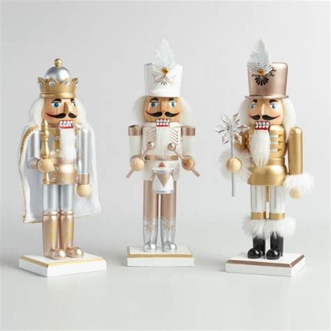 This Handcrafted Set Includes Three Traditional Nutcrackers With A